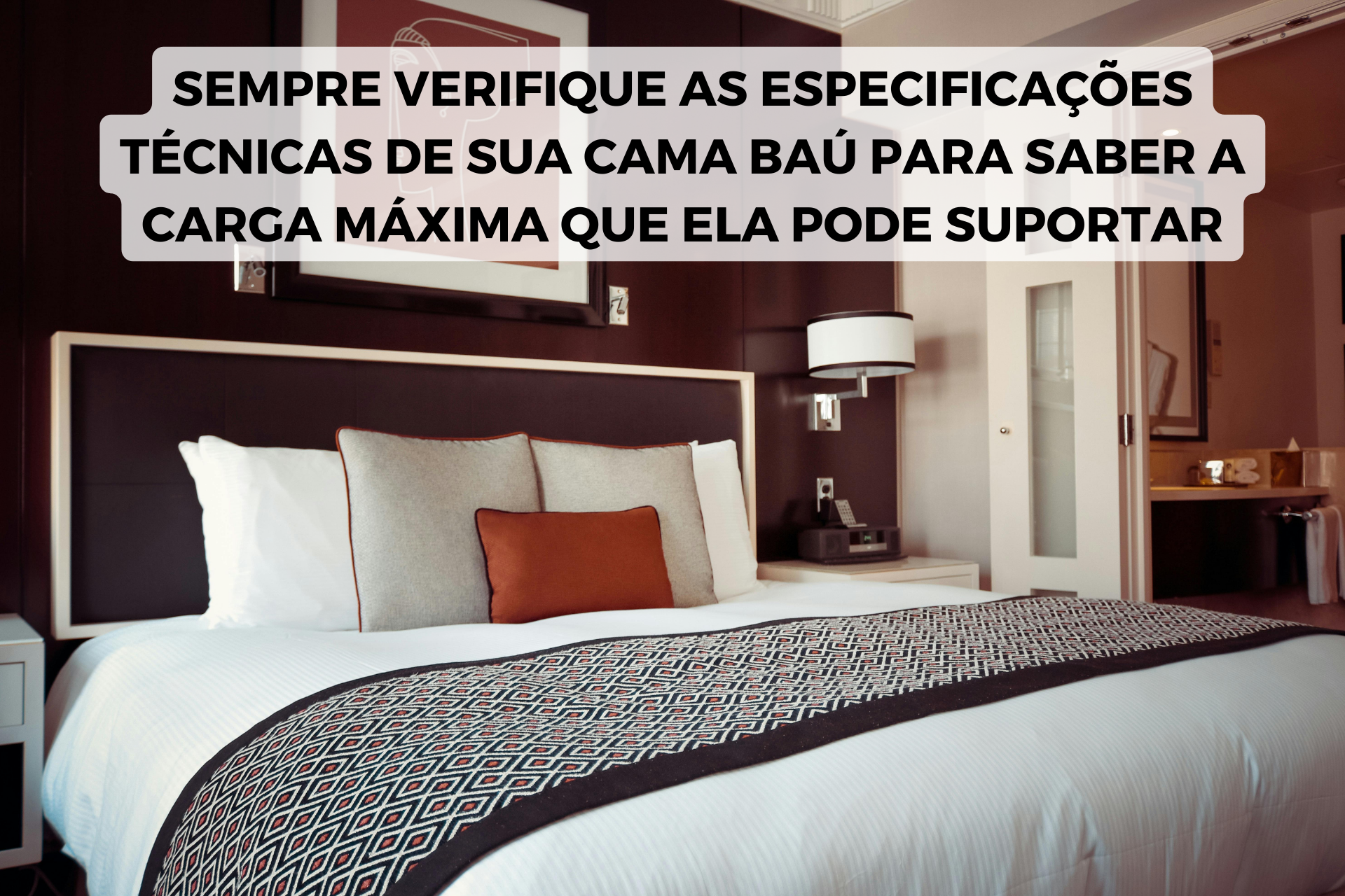 cama baú especificações peso